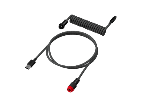 Провод для механической клавиатуры HyperX USB-C Coiled Cable Grey-Black 6J679AA