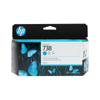 HP 498N5A 738 130-ml Cyan DesignJet Ink Cartridge  for DesignJet T850 130 ml.