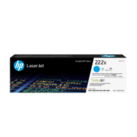HP W2221X 222X High Yield Cyan Original LaserJet Toner Cartridge for Color LaserJet Pro MFP 3303, up to 2500 pages
