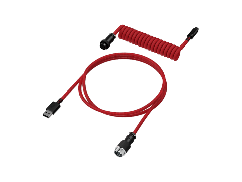 Провод для механической клавиатуры HyperX USB-C Coiled Cable Red-Black 6J677AA