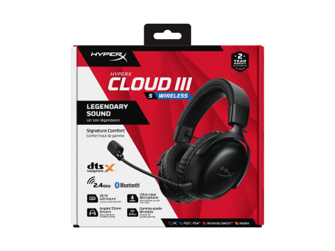 Гарнитура HyperX Cloud III S Wireless - Gaming Headset (Black) A59YZAA