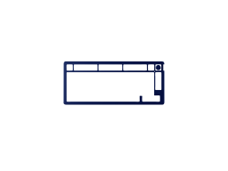 Запчасть к клавиатуре верхняя панель HyperX Alloy Rise 75 - Navy Blue 85U15AA
