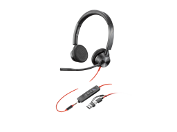 Наушники Poly Blackwire 3325 Stereo MS USB-C +3.5mm Plug +USB-C/A Adapter (8X222AA)