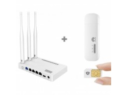 Wi-Fi роутер Netis MW5230, 802.11n, 300 Мбит/с, 4 x10/100 LAN, 3G/4G