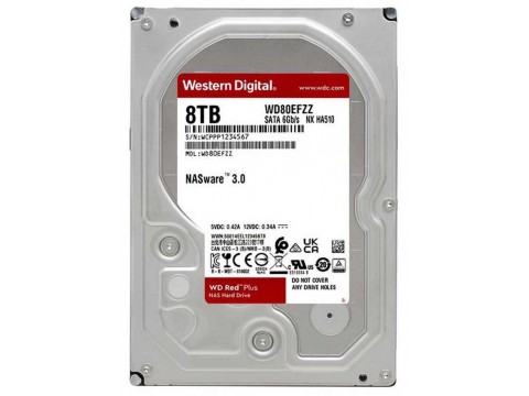 Жесткий диск HDD 8 Tb SATA 6Gb/s Western Digital Red Plus WD80EFZZ 3.5” 7200rpm 128MB